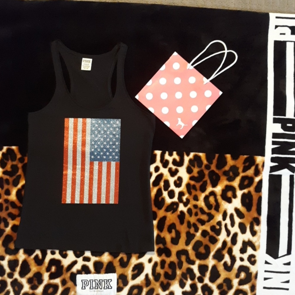 Victorias secret pink bling USA tank